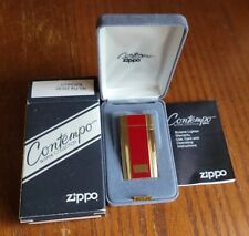 Zippo Contempo Burgandy No. 714 Unfired With Box And Instructions picture