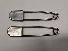 Vintage Risdon Key Tag Safety Pin 5 Inch Military Laundry Lot Of 2 picture