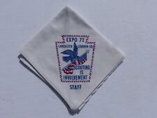 Used 1972 EXPO 72 Lancaster-Lebanon Council Penna. Boy Scout STAFF Neckerchief picture