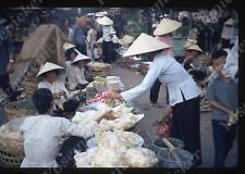 sl66 Original slide 1960's  Vietnam Saigon downtown smiles shopping market 582a picture