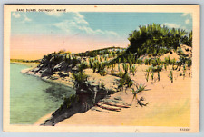 c1940s Linen Sand Dunes Ogunquit Maine Vintage Postcard picture