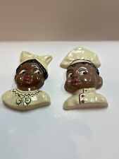 VINTAGE RARE CHALKWARE PAIR WALL HANG CHEF AND COOK picture