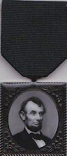 Abraham Lincoln Civil War Mourning Medal with Black Medal Drape picture