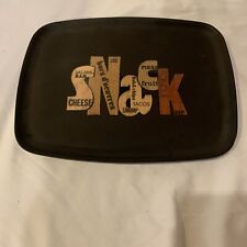 Vintage Couroc of Monterey Black Inlaid Trays “Snack” 12.5” X  9” picture