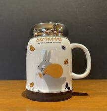 My Neighbor Totoro 16 Oz Ceramic Mug Tea Cup with Mirror Lid Silicone Base Soup picture