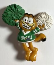Garfield The Cat Cheerleader Green and White Pin Brooch Vintage 1981 B1 picture