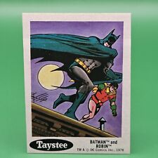 1978 Taystee Bread DC Superheroes Stickers Batman and Robin #12 EX picture