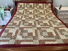 Vintage Handmade Patchwork Quilt Large Throw County Fruit   picture