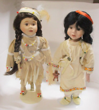 Two Vintage Indian Native American Female Dolls picture