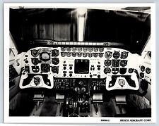 Airplane c1969 Beechcraft King Air B90 Instrument Panel 8x10 B&W Photo C5 picture
