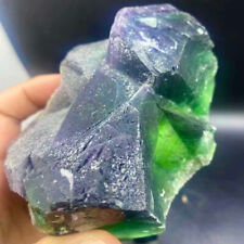 1.68LB Rare Transparent Green Cube Fluorite Mineral Crystal Specimen/China picture