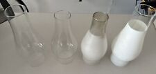 Vintage Various Glass Globe's For Oil Lamps Mixed Lot Of 4 Clear And Frosted picture