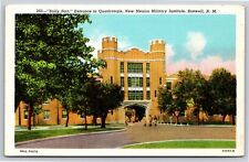Roswell NM~Quadrangle Entrance NM Military Inst~Vintage Linen Postcard picture