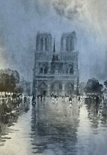 1906 French Cathedrals Notre Dame St. Denis illustrated picture
