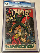 Thor #148 CGC Graded 4.5 Origin and 1st app. Wrecker Black Bolt Origin 1968 picture
