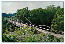 c1950's Old Military Bridge, Highway from Leavenworth Fort Scott KS Postcard picture