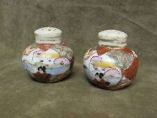 Earyl 1900's Satsuma/Style Japanese Art Pottery Geisha Girl Shakers Pair picture