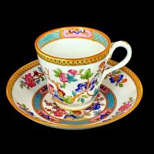 Cauldon Bone China Demitasse Cup & Saucer Floral Pattern Hand Painted c.1905-20 picture
