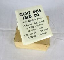 NOS Vtg 50's Heavy Duty Metal Document Clip Advertising 8 Mile Feed Co. Detroit picture