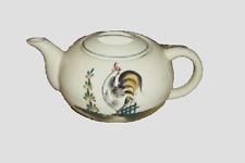 1930s JAPAN ROOSTER TEAPOT ART DECO SQUATTY TEA POT HAND PAINTED VINTAGE picture