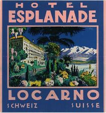 Hotel Esplanade Locarno Switzerland LARGE version rare 1930 picture