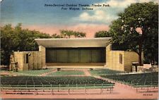News Sentinel Outdoor Theater Franke Park Fort Wayne Indiana Ind Postcard picture