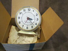 Vintage Ingraham Wind-up Alarm Clock, White, NEW old stock picture