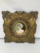 Royal Vienna Gold and Cobalt Portriat Plate Gilt Frame picture