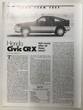 HondaRT42 Vintage Article Long Term Test 1984 Honda Civic CRX Apr 1985 1 page picture