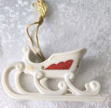 Vintage LENOX Christmas Keepsakes Collection Sleigh Ornament 1990 picture