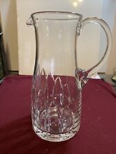 Vintage 32 Ounce Large Heavy Cut Crystal Pitcher 10 3/8