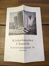 Kirkelandet Church Kristiansund N Norway Brochure Pamphlet picture