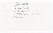 James D. Billo Signed 3x5 Index Card Autographed United States WWII Flying ACE picture