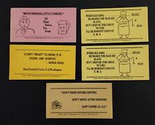 vintage TEMPERANCE 5pc INK BLOTTER PAPERS don't drink ads WCTU anti-saloon picture