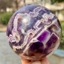387G  Top Natural Dream Amethyst Sphere Polished Quartz Crystal Ball Healing picture