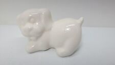 Vintage White Ceramic Dog Figurine Marked 6 3