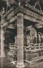 VINTAGE Japan Real Photo Statues and Canopy Inside Konjikido POSTCARD - UNUSED picture