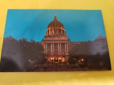 Postcard Night Fall at the Capitol Harrisburg Pennsylvania USA #151 picture