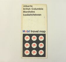 1969 ALBERTA, BRITISH COLUMBIA, MANITOBA, SASKSTCHEWAN TRAVEL MAP | MOBIL  picture