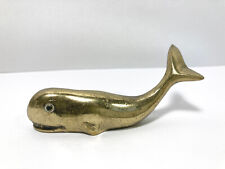 Solid Brass WHALE Figurine Paperweight Vintage 1980s. Probably PENCO picture
