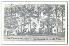 c1940 Stair's Motor Court Miles North Enfield North Carolina NC Vintage Postcard picture