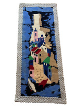Vintage 70s Mid Century Jerusalem Israel Needlepoint Rug Tapestry Wall Hanging picture