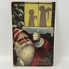 Merry Christmas Santa Claus Vintage Postcard Sterling Publishing Co picture