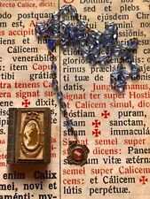 RARE ANCIENT LOT RELICS St. Anthony Padua : Special rosary with box for exorcism picture