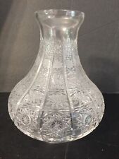 VINTAGE CUT GLASS HURRICAN LAMP SHADE picture