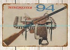 1956 WINCHESTER MODEL 94 rifle firearm hunting metal tin sign metal plaque signs picture