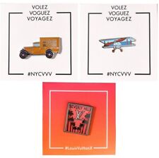 ⚡RARE⚡ LOUIS VUITTON x VVV Exhibit & Louis Vuitton X Pins *BRAND NEW* SET OF 3 picture