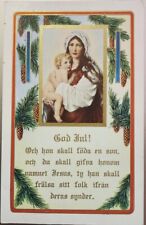 God Jul Early 1900s Vintage Swedish Christmas Poem Postcard Unposted picture