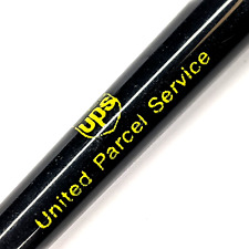 c1960s UPS United Parcel Service Advertising Ballpoint Black Plastic Pen Vtg G38 picture