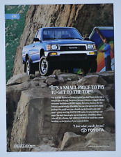 1991 Toyota 4 X 4 Vintage Deluxe Blue Get To The Top Original Print Ad 8.5 x 11